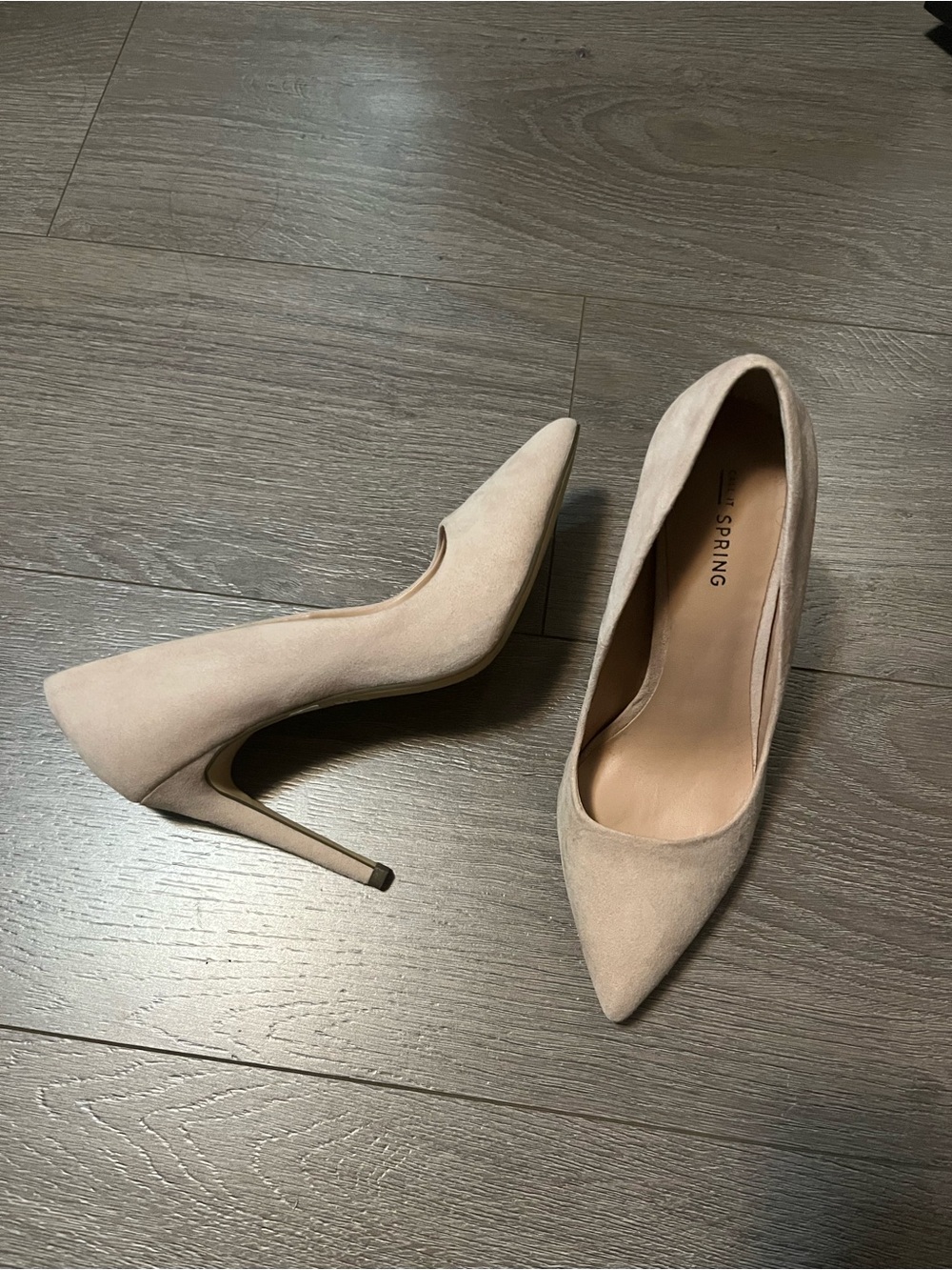 Call It Spring Women's Pointed Toe Stiletto Pumps in Light Taupe